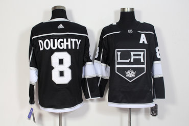 Kings 8 Drew Doughty Black Adidas Jersey