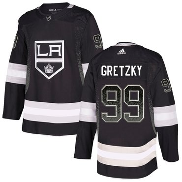 Kings 99 Wayne Gretzky Black Drift Fashion Adidas Jersey
