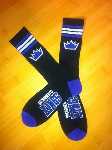 Kings Team Logo Black NBA Socks Kings Team Logo Black NBA Socks