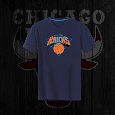 Knicks Fresh Logo Navy Men's Short Sleeve T-Shirt