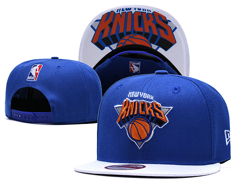 Knicks Fresh Logo Royal Adjustable Hat TX
