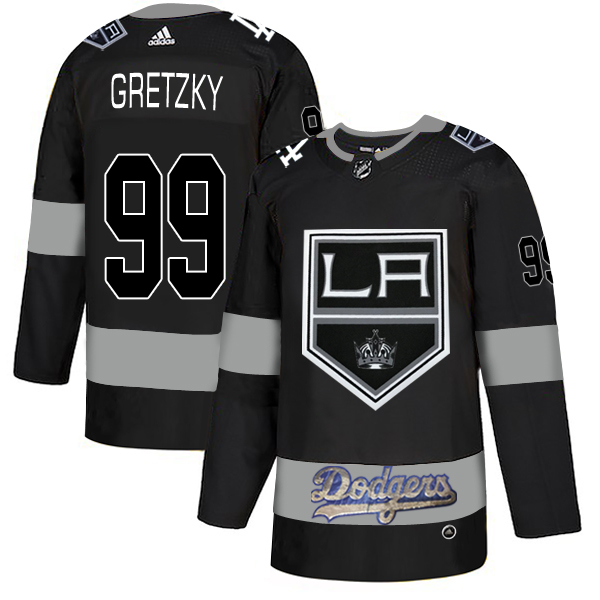 LA Kings With Dodgers 99 Wayne Gretzky Black Adidas Jersey LA Kings With Dodgers 99 Wayne Gretzky Black Adidas Jersey