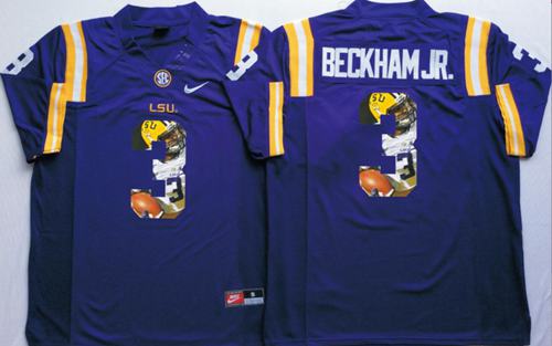 LSU Tigers #3 Odell Beckham Jr Purple Player Fashion Stitched NCAA Jersey LSU Tigers #3 Odell Beckham Jr Purple Player Fashion Stitched NCAA Jersey