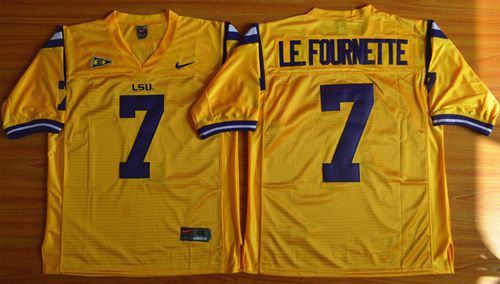 LSU Tigers #7 Leonard Fournette Gold Stitched NCAA Jersey LSU Tigers #7 Leonard Fournette Gold Stitched NCAA Jersey
