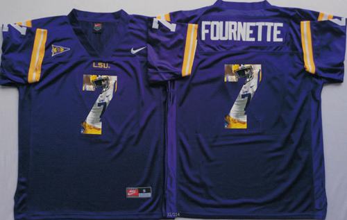 LSU Tigers #7 Leonard Fournette Purple Player Fashion Stitched NCAA Jersey LSU Tigers #7 Leonard Fournette Purple Player Fashion Stitched NCAA Jersey