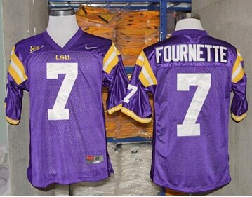 LSU Tigers #7 Leonard Fournette Purple Stitched NCAA Jersey LSU Tigers #7 Leonard Fournette Purple Stitched NCAA Jersey