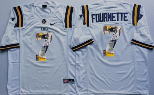 LSU Tigers #7 Leonard Fournette White Player Fashion Stitched NCAA Jersey LSU Tigers #7 Leonard Fournette White Player Fashion Stitched NCAA Jersey