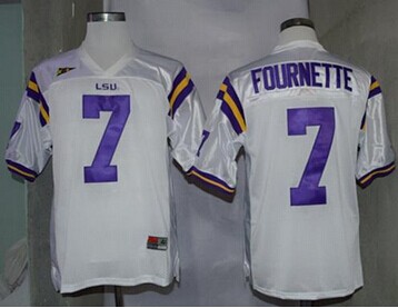 LSU Tigers #7 Leonard Fournette White Stitched NCAA Jersey LSU Tigers #7 Leonard Fournette White Stitched NCAA Jersey