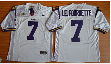 LSU Tigers #7 Leonard Fournette White Stitched NCAA Jersey LSU Tigers #7 Leonard Fournette White Stitched NCAA Jersey