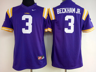 LSU Tigers 3 Odell Beckham Jr Purple College Football Jersey LSU Tigers 3 Odell Beckham Jr Purple College Football Jersey