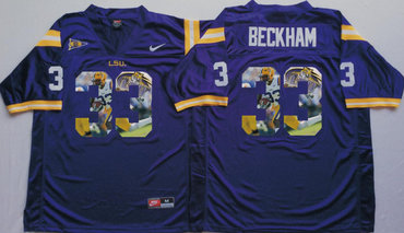 LSU Tigers 33 Odell Beckham Jr. Purple Portrait Number College Jersey LSU Tigers 33 Odell Beckham Jr. Purple Portrait Number College Jersey