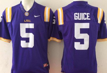 LSU Tigers 5 Derrius Guice Purple College Football Jersey LSU Tigers 5 Derrius Guice Purple College Football Jersey