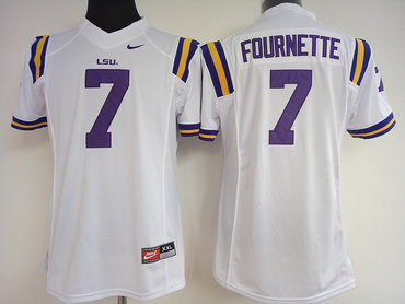 LSU Tigers 7 Leonard Fournette White College Football Jersey LSU Tigers 7 Leonard Fournette White College Football Jersey