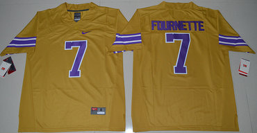 LSU Tigers 7 Leonard Fournette Yellow College Jersey LSU Tigers 7 Leonard Fournette Yellow College Jersey