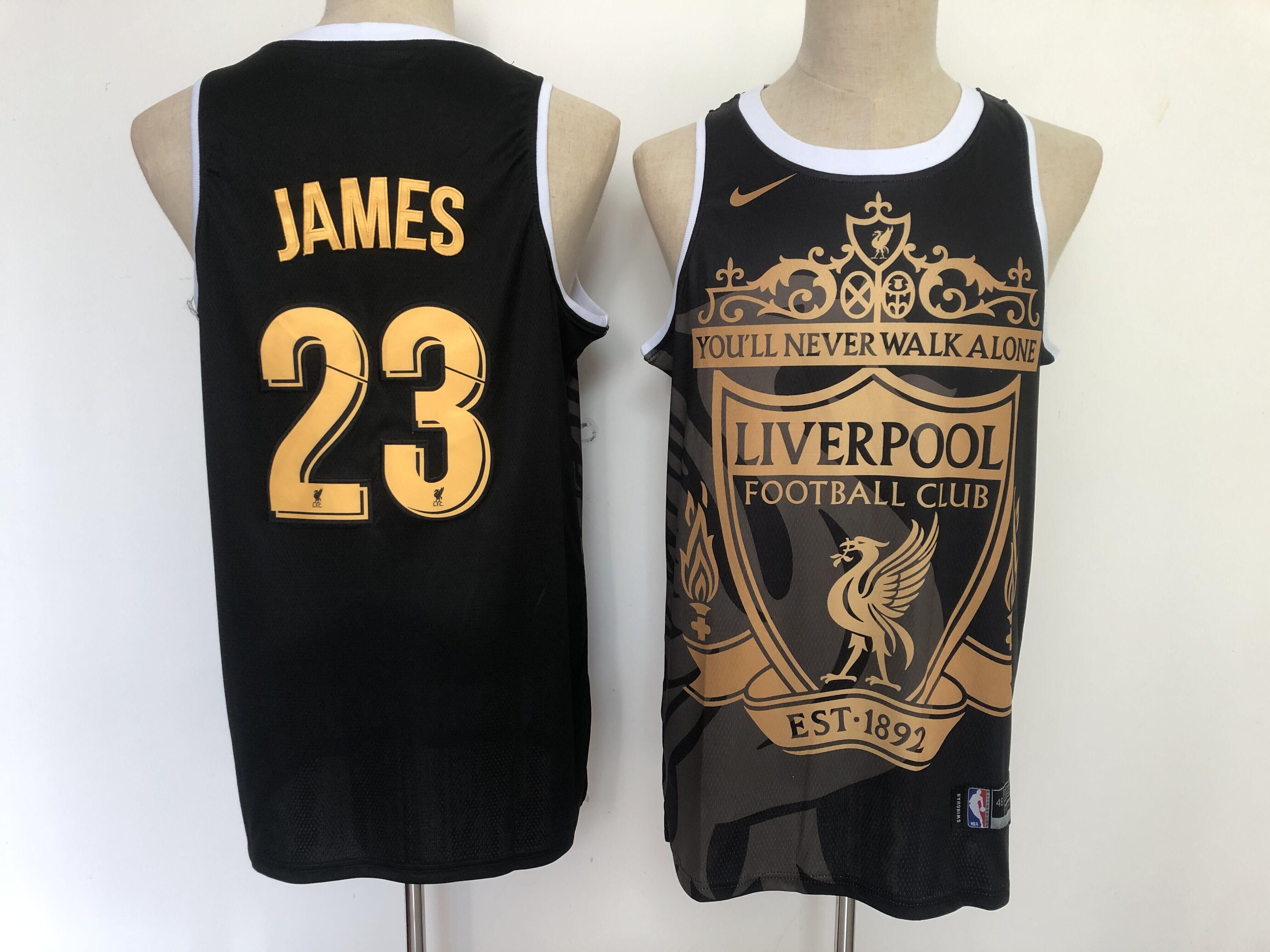 Lakers 23 Lebron James Black jerseys