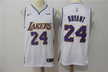 Lakers 24 Kobe Bryant White Nike Swingman Jersey