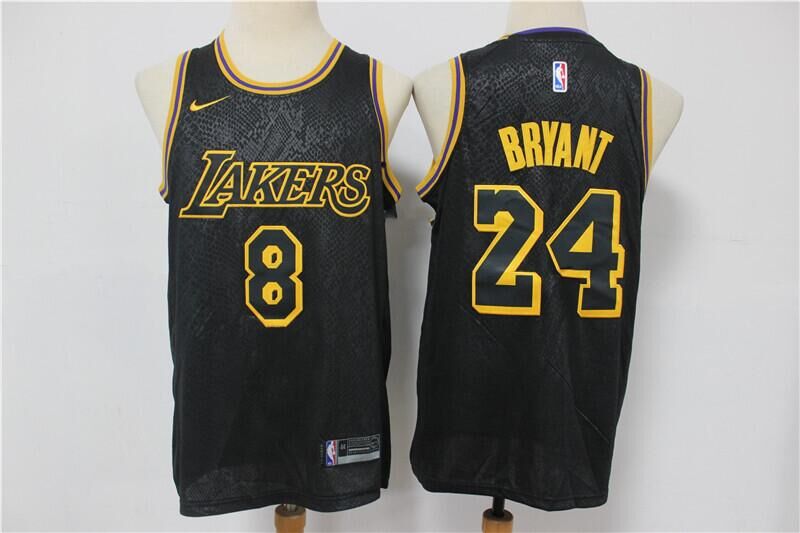 Lakers 8 & 24 Kobe Bryant Black Nike Jersey