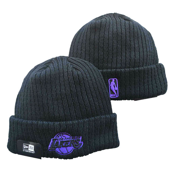 Lakers Black Knit Hat - -YD
