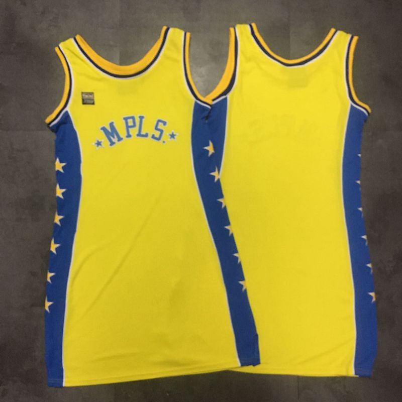 Lakers Blank Yellow Women MPLS Hardwood Classics Dress Jersey Lakers Blank Yellow Women MPLS Hardwood Classics Dress Jersey
