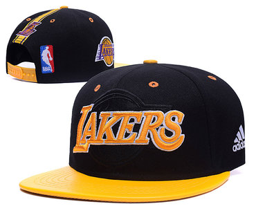 Lakers Fresh Logo Black Adjustable Hat GS