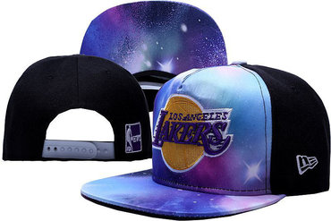 Lakers Fresh Logo Black Adjustable Hat LT