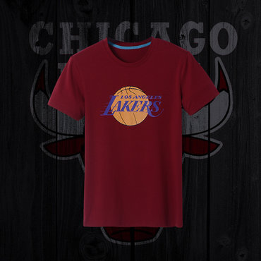 Lakers Fresh Logo D.Red Men's Short Sleeve T-Shirt Lakers Fresh Logo D.Red Men's Short Sleeve T-Shirt