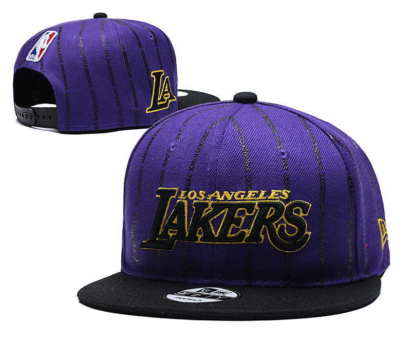 Lakers Fresh Logo Purple Adjustable Hat YD