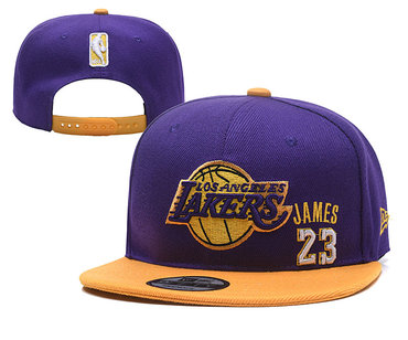 Lakers Fresh Logo Purple Adjustable Hat YD