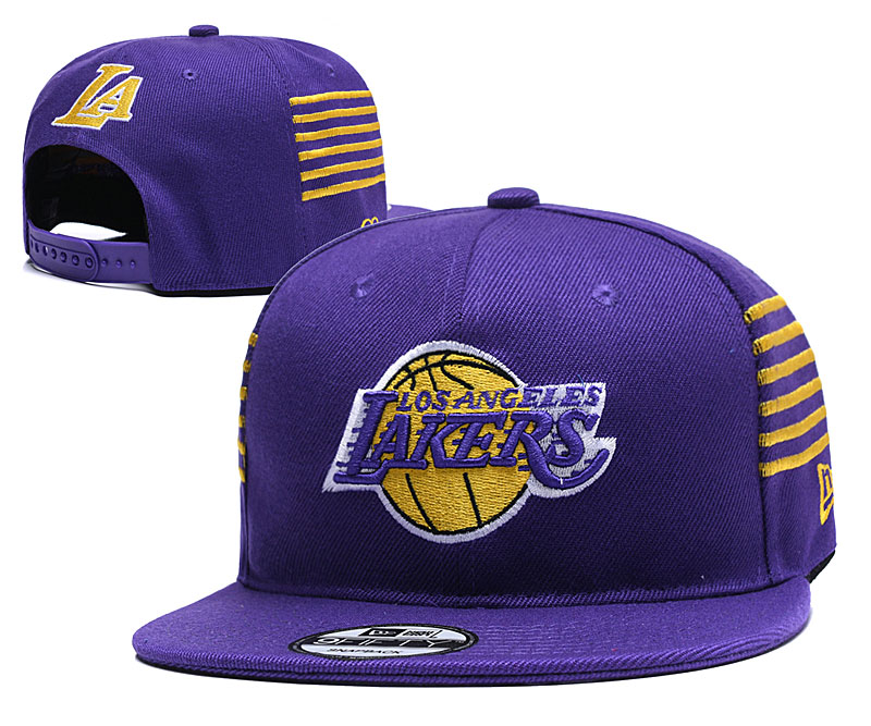 Lakers Fresh Logo Purple Adjustable Hat1 YD