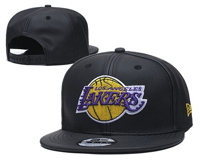 Lakers Logo Black Adjustable Hat TX