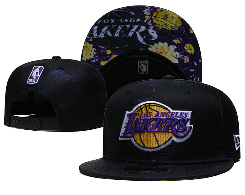 Lakers Snapback Hat Black-- -YD