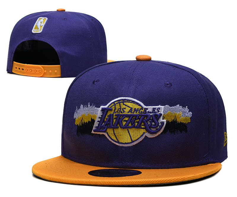 Lakers Snapback Purple Hat --YD