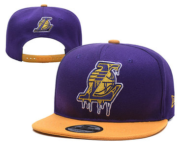Lakers Team Big Logo Purple Adjustable Hat YD
