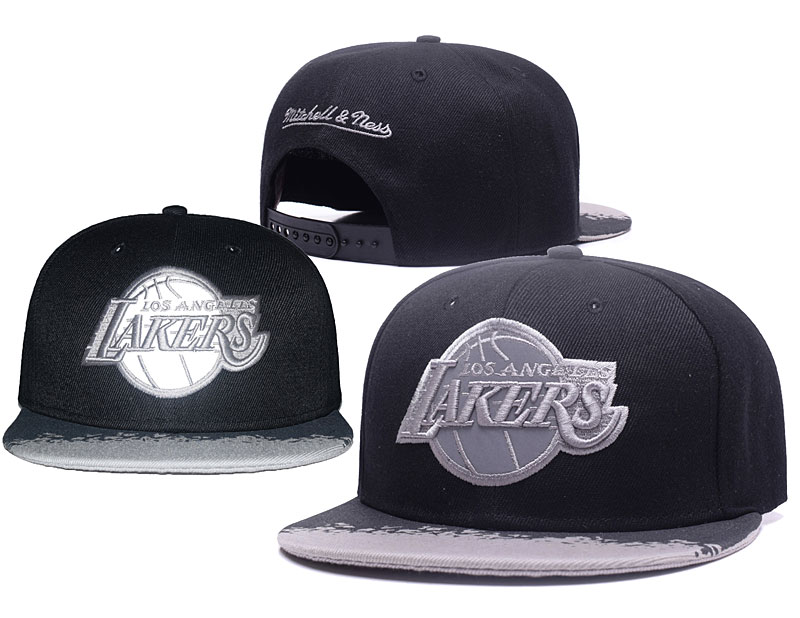 Lakers Team Logo Black Adjustable Hat GS