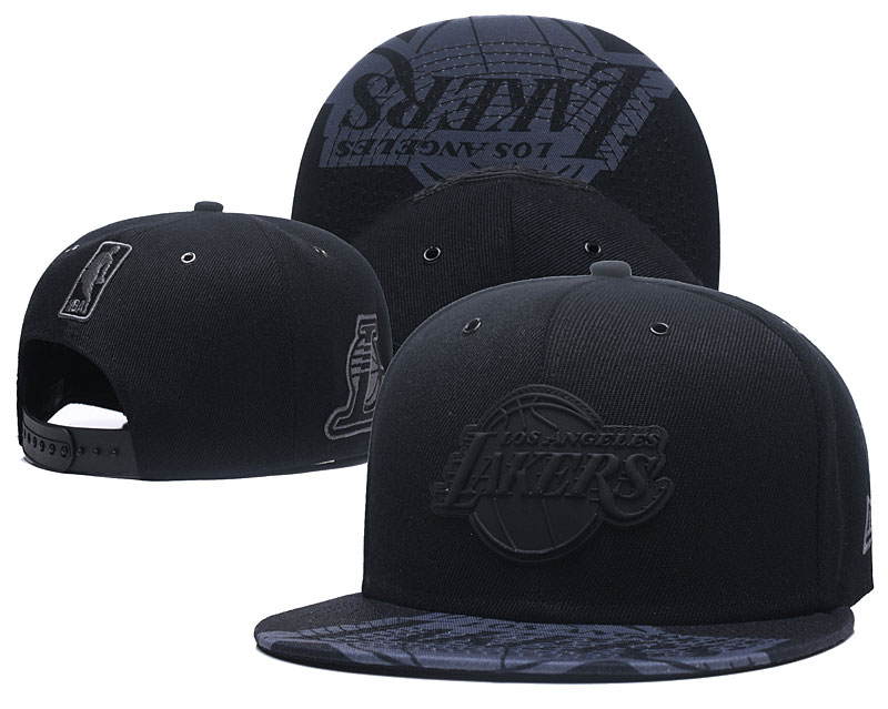 Lakers Team Logo Black Adjustable Hat YS