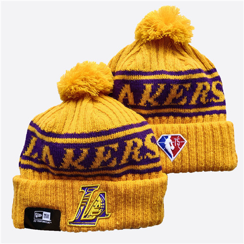 Lakers Team Logo Gold Knit Hat YD Lakers Team Logo Gold Knit Hat YD