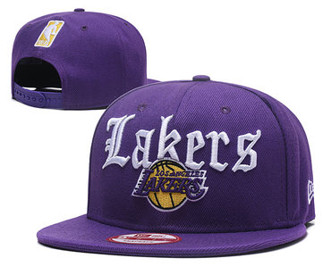 Lakers Team Logo Purple Adjustable Hat GS