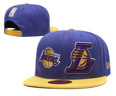 Lakers Team Logo Purple Adjustable Hat LH