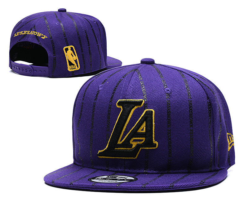 Lakers Team Logo Purple Adjustable Hat YD
