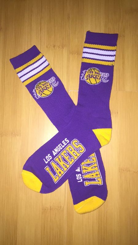 Lakers Team Logo Purple NBA Socks Lakers Team Logo Purple NBA Socks