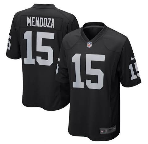 Las Vegas Raiders #15 MENDOZA Black Vapor Limited Stitched Jersey Las Vegas Raiders #15 MENDOZA Black Vapor Limited Stitched Jersey