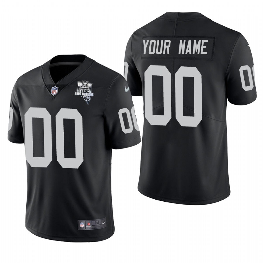 Las Vegas Raiders Custom Men's Nike 2020 Inaugural Season Vapor Limited NFL Jersey Black Las Vegas Raiders Custom Men's Nike 2020 Inaugural Season Vapor Limited NFL Jersey Black