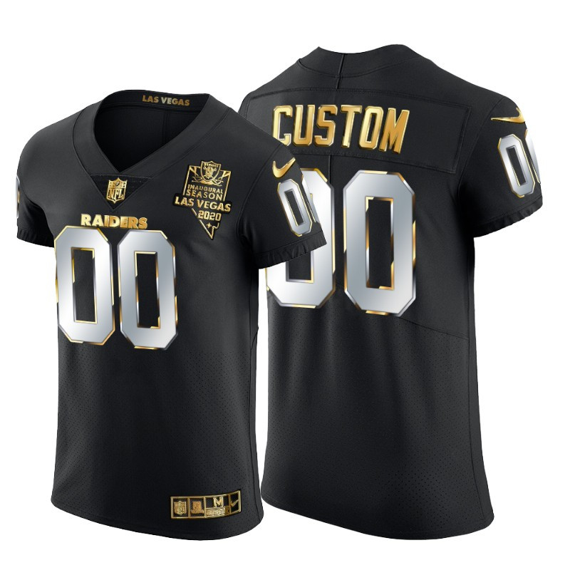 Las Vegas Raiders Custom Men's Nike Black Edition Vapor Untouchable Elite NFL Jersey Las Vegas Raiders Custom Men's Nike Black Edition Vapor Untouchable Elite NFL Jersey