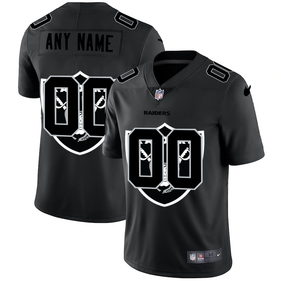 Las Vegas Raiders Custom Men's Nike Team Logo Dual Overlap Limited NFL Jersey Black Las Vegas Raiders Custom Men's Nike Team Logo Dual Overlap Limited NFL Jersey Black