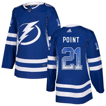 Lightning 21 Brayden Point Blue Drift Fashion Adidas Jersey
