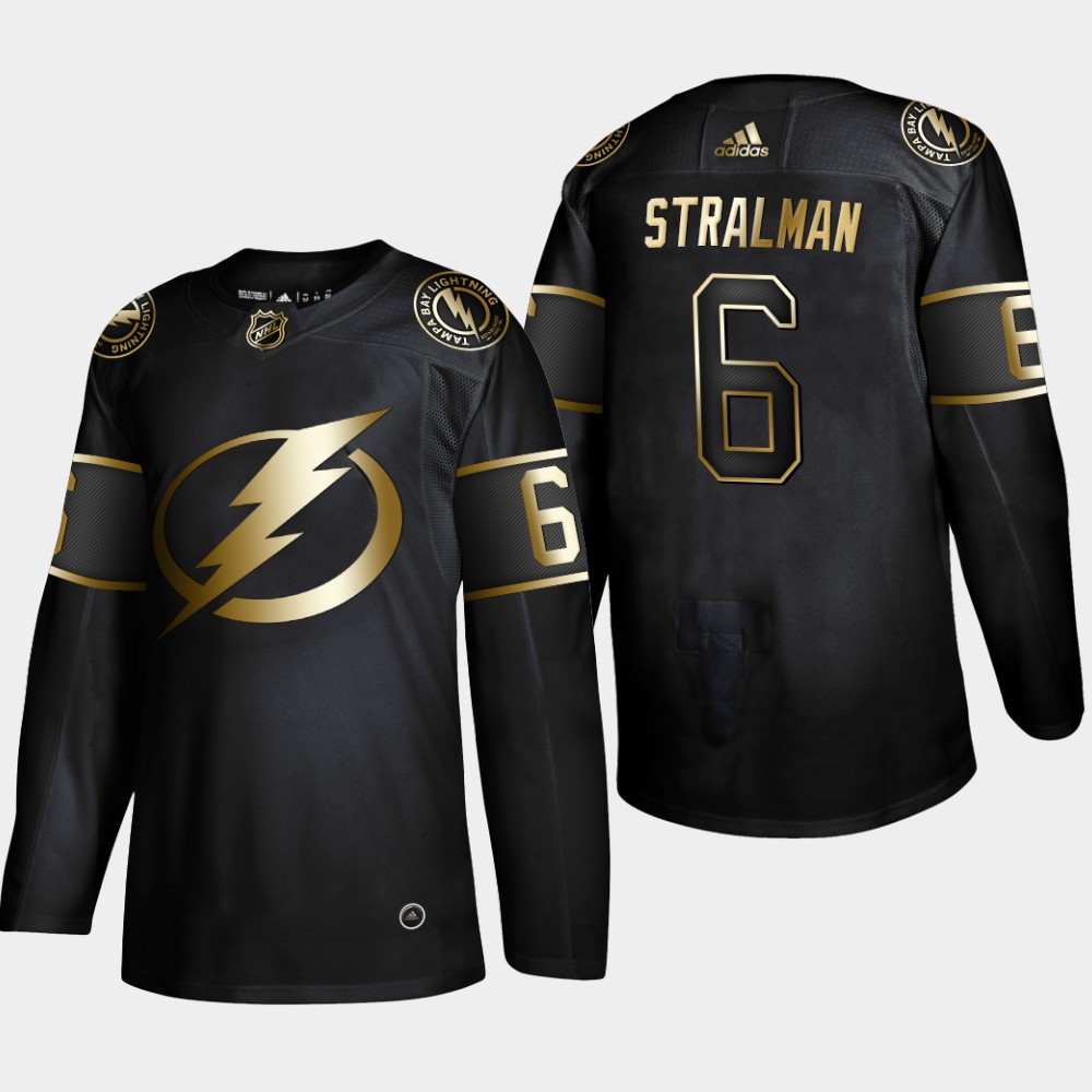 Lightning 6 Anton Stralman Black Gold Adidas Jersey Lightning 6 Anton Stralman Black Gold Adidas Jersey