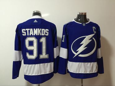Lightning 91 Steven Stamkos Blue Adidas Jersey