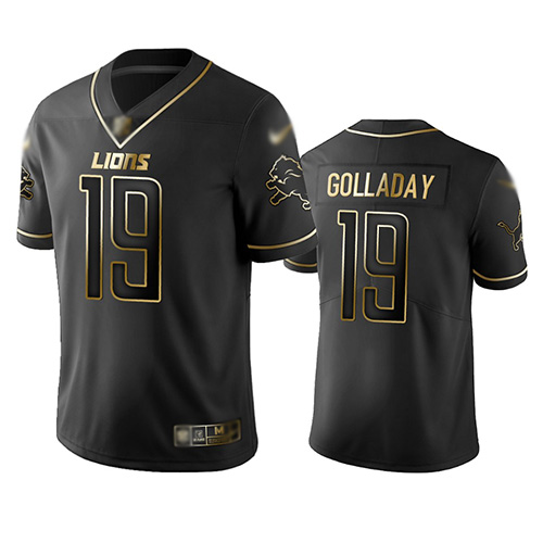 Lions #19 Kenny Golladay Black Men's Stitched Football Limited Golden Edition Jersey Lions #19 Kenny Golladay Black Men's Stitched Football Limited Golden Edition Jersey