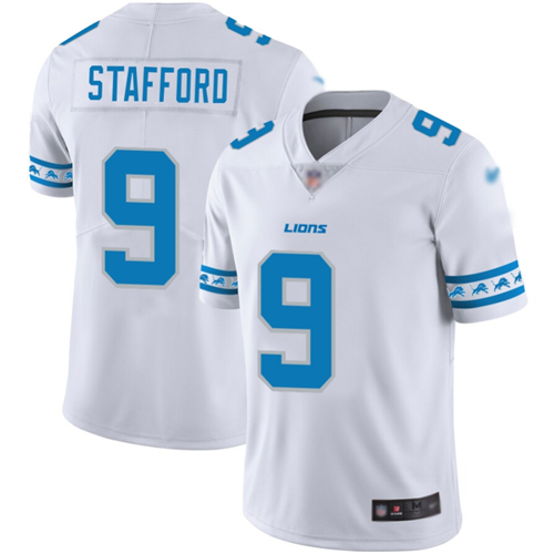Lions #9 Matthew Stafford White Men's Stitched Football Limited Team Logo Fashion Jersey Lions #9 Matthew Stafford White Men's Stitched Football Limited Team Logo Fashion Jersey