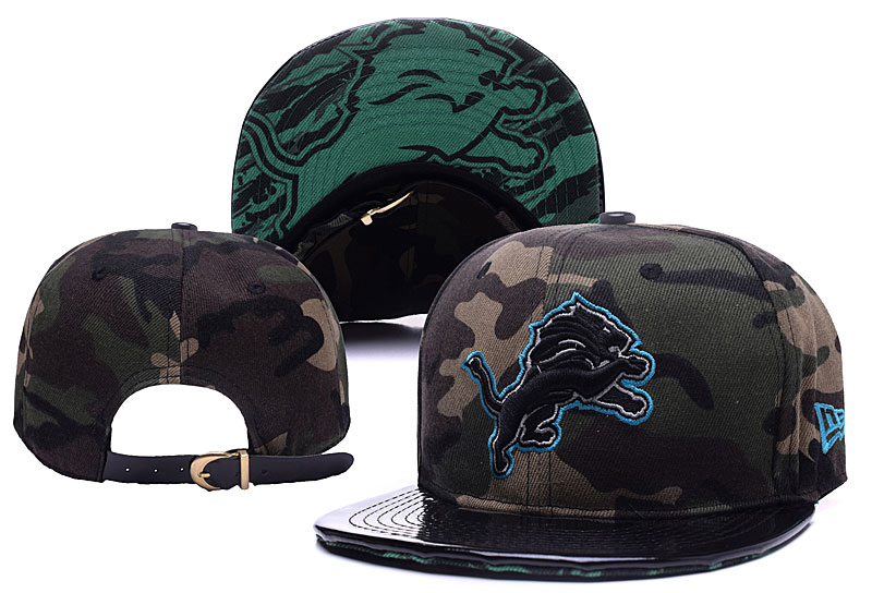 Lions Team Logo Camo Adjustable Hat YD